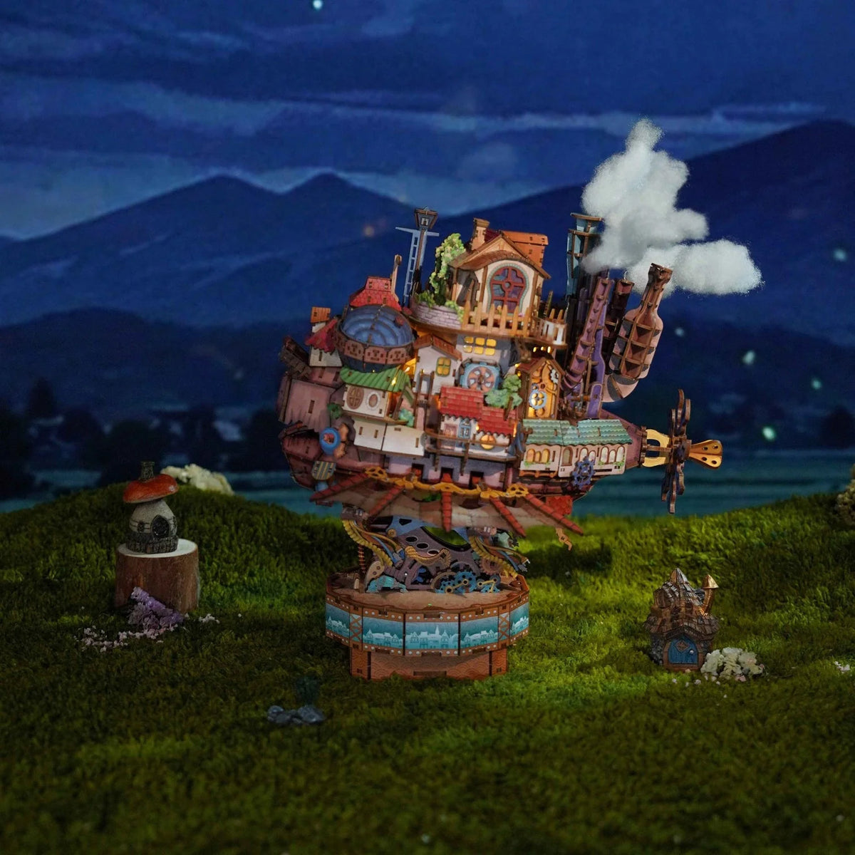 Dreamy Moving Castle 3D Wooden Puzzle with Lights, Motion & Music