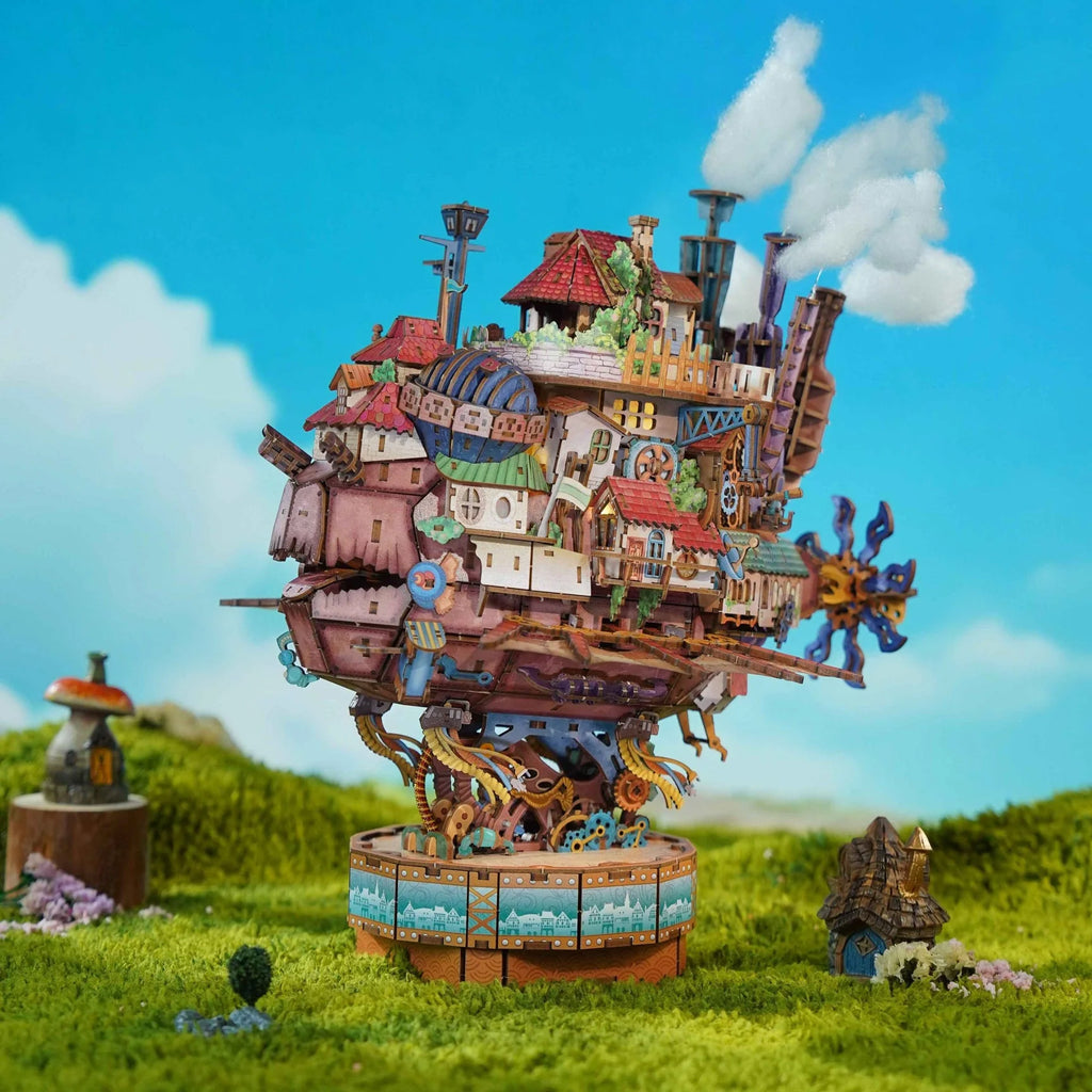 Dreamy Moving Castle 3D Wooden Puzzle with Lights, Motion & Music