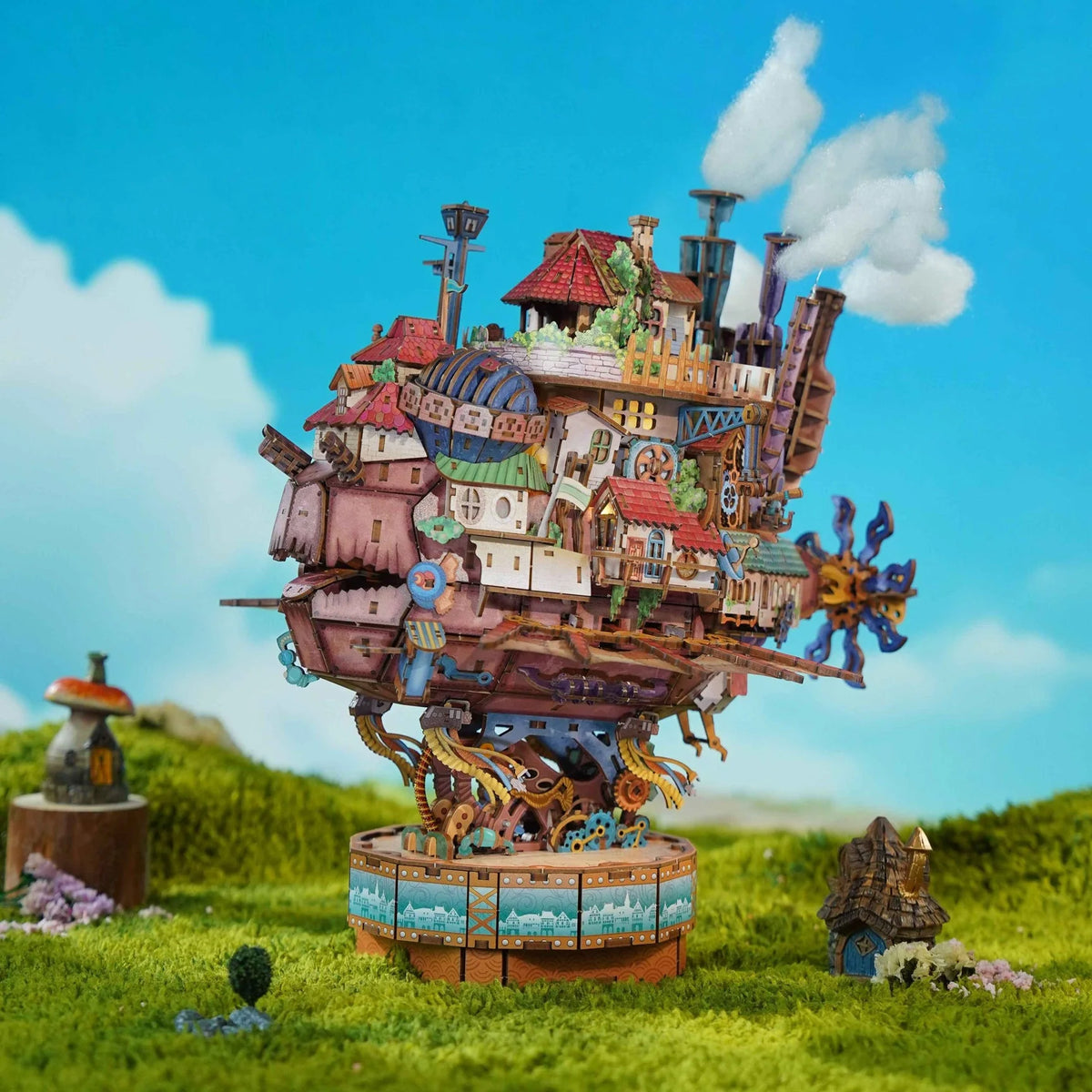 Dreamy Moving Castle 3D Wooden Puzzle with Lights, Motion & Music