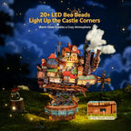 Dreamy Moving Castle 3D Wooden Puzzle with Lights, Motion & Music